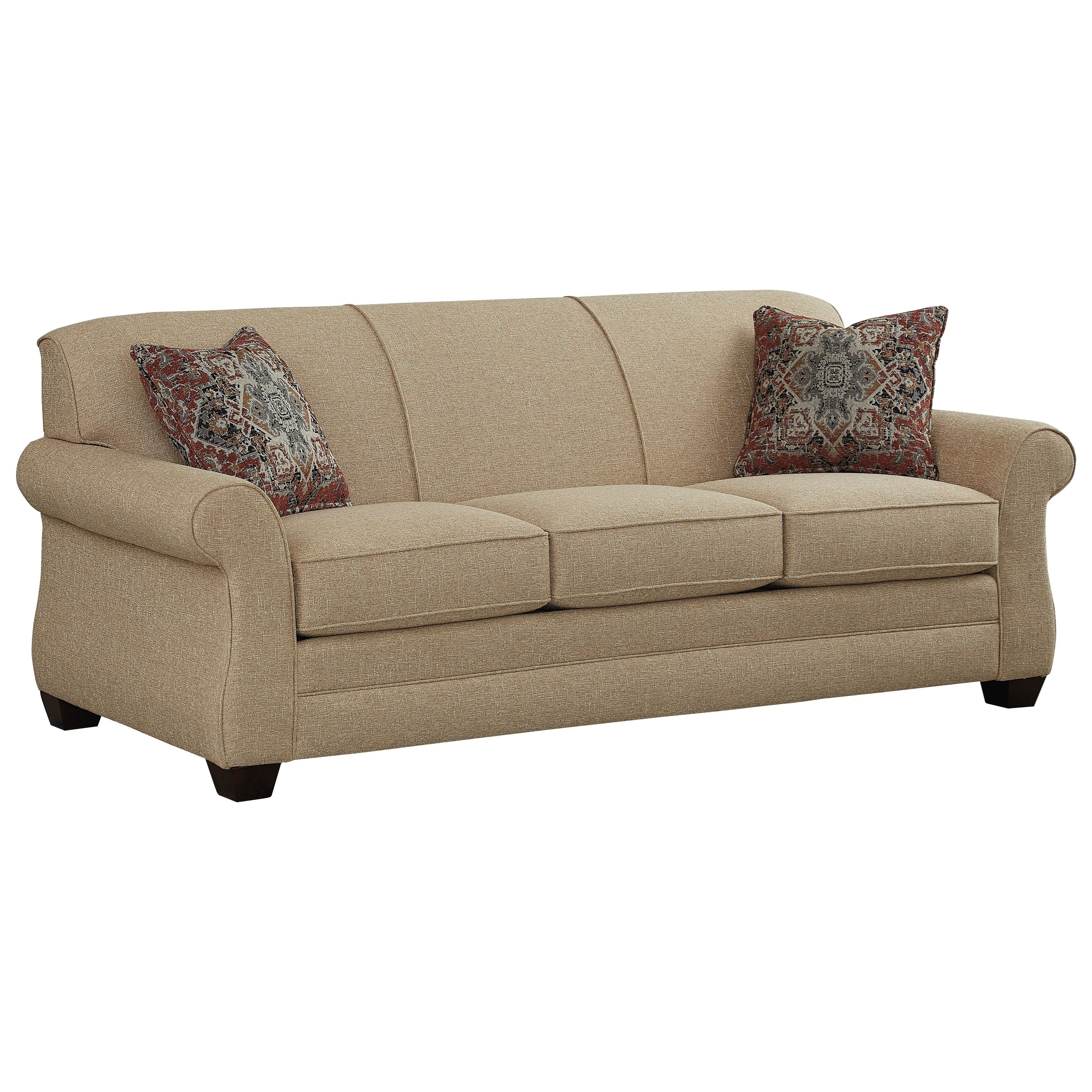 Bassett Mason Transitional Sofa Sleeper with Rolled Arms Wayside
